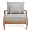 Safavieh Martinique Wood Patio Armchair in Natural / Gray