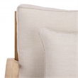 Safavieh Martinique Teak Wood Patio Armchair in White / Natural