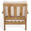 Safavieh Martinique Teak Wood Patio Armchair in White / Natural
