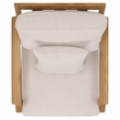 Safavieh Martinique Teak Wood Patio Armchair in White / Natural