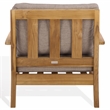 Safavieh Martinique Teak Wood Patio Armchair in Natural / Taupe