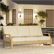 Safavieh Martinique Wood Patio Sofa in Natural / Beige