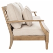 Safavieh Martinique Wood Patio Sofa in Natural / Beige