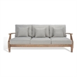 Safavieh Martinique Wood Patio Sofa in Natural / Gray