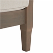 Safavieh Martinique Wood Patio Sofa in Light Gray / Beige