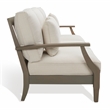 Safavieh Martinique Wood Patio Sofa in Light Gray / Beige