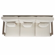 Safavieh Martinique Wood Patio Sofa in Light Gray / Beige