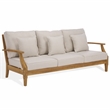 Safavieh Martinique Teak Wood Patio Sofa in White / Natural