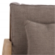 Safavieh Martinique Teak Wood Patio Sofa in Natural / Taupe