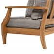 Safavieh Martinique Teak Wood Patio Sofa in Natural / Taupe
