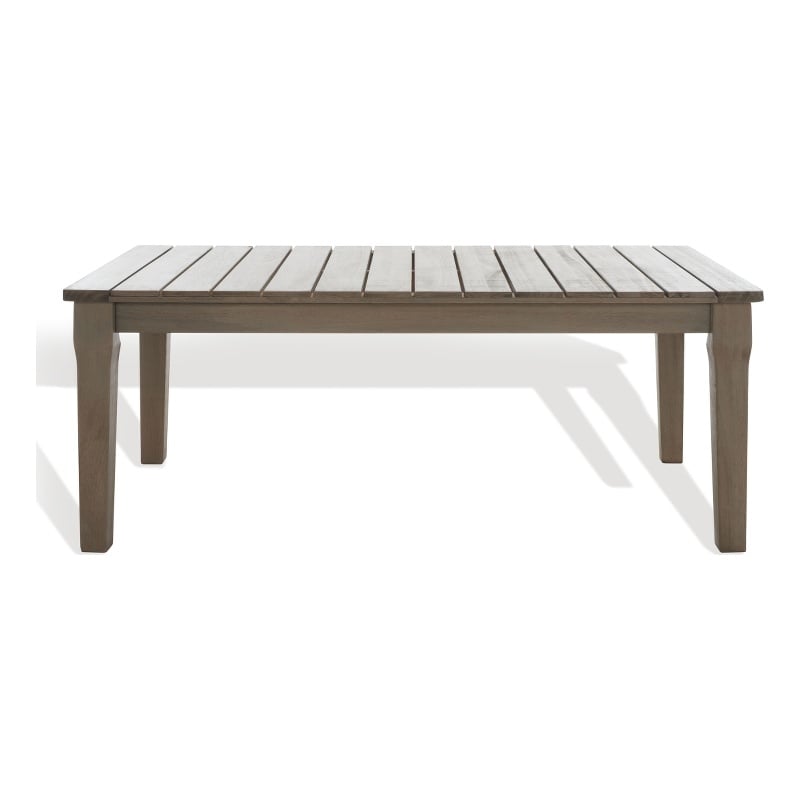Safavieh Martinique Wood Patio Coffee Table  in Light Gray