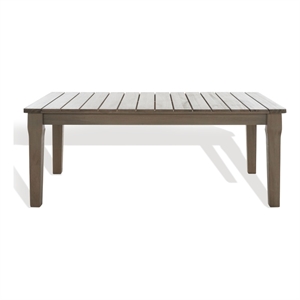 Safavieh Martinique Wood Patio Coffee Table  in Light Gray