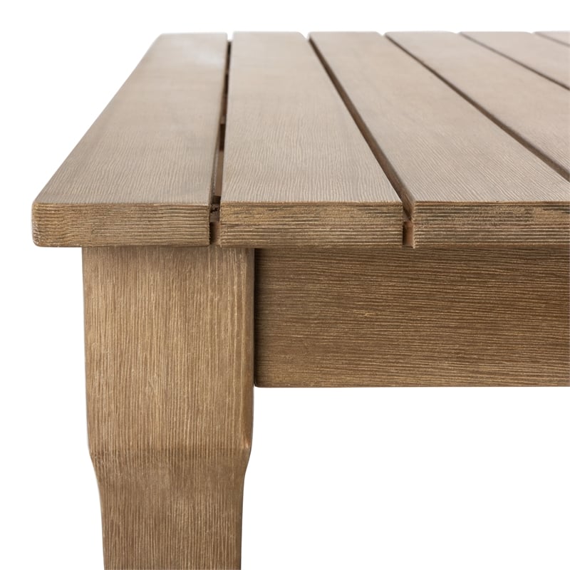 Safavieh Dominica Wood Outdoor Dining Table in Natural