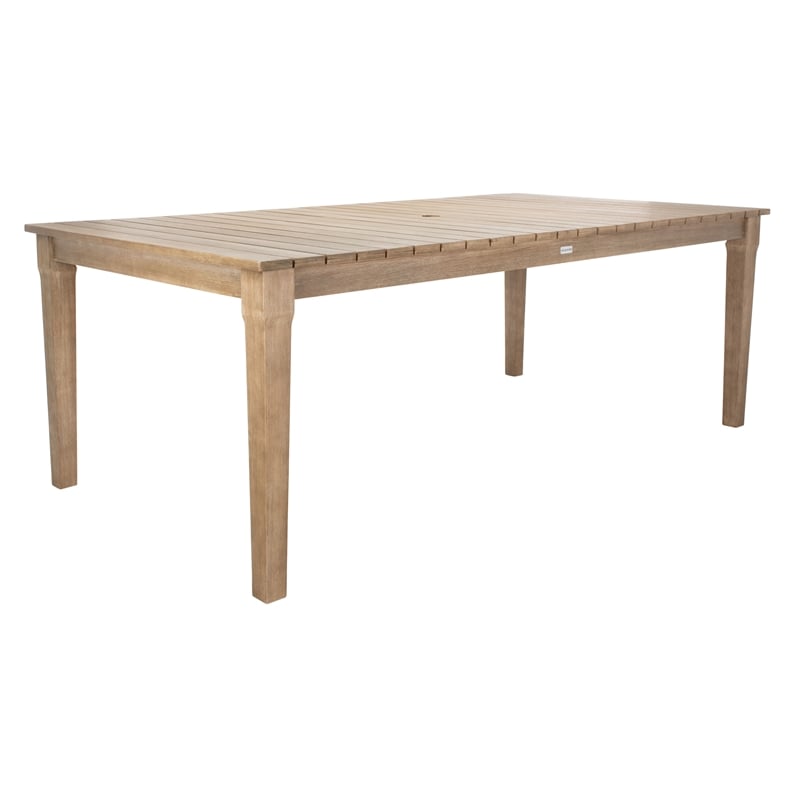 Safavieh Dominica Wood Outdoor Dining Table in Natural