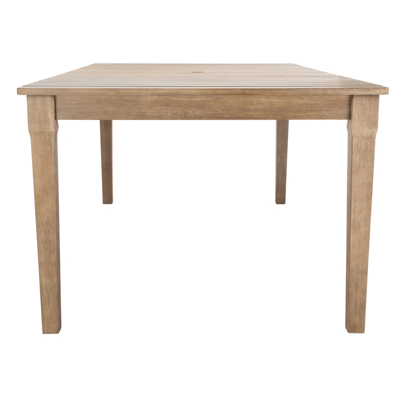 Safavieh Dominica Wood Outdoor Dining Table in Natural