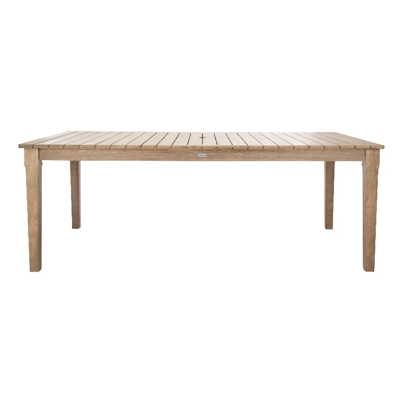 Safavieh Dominica Wood Outdoor Dining Table in Natural