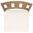 Safavieh Dominica Wood Outdoor Dining Chair in Natural / White