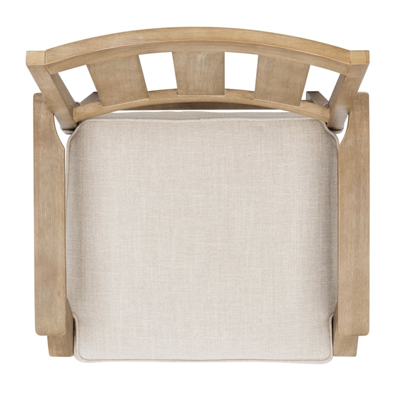 Safavieh San Salvador Wood Patio Counter Stool in Natural / White