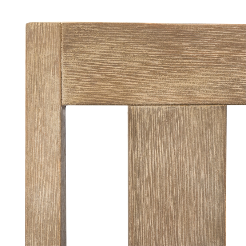 Safavieh San Salvador Wood Patio Counter Stool in Natural / White