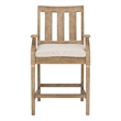 Safavieh San Salvador Wood Patio Counter Stool in Natural / White