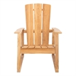 Safavieh San Juan Brazilian Wood Adirondack Chair in Natural