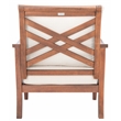 Safavieh Payden Wood Outdoor Accent Chair  in Natural / White