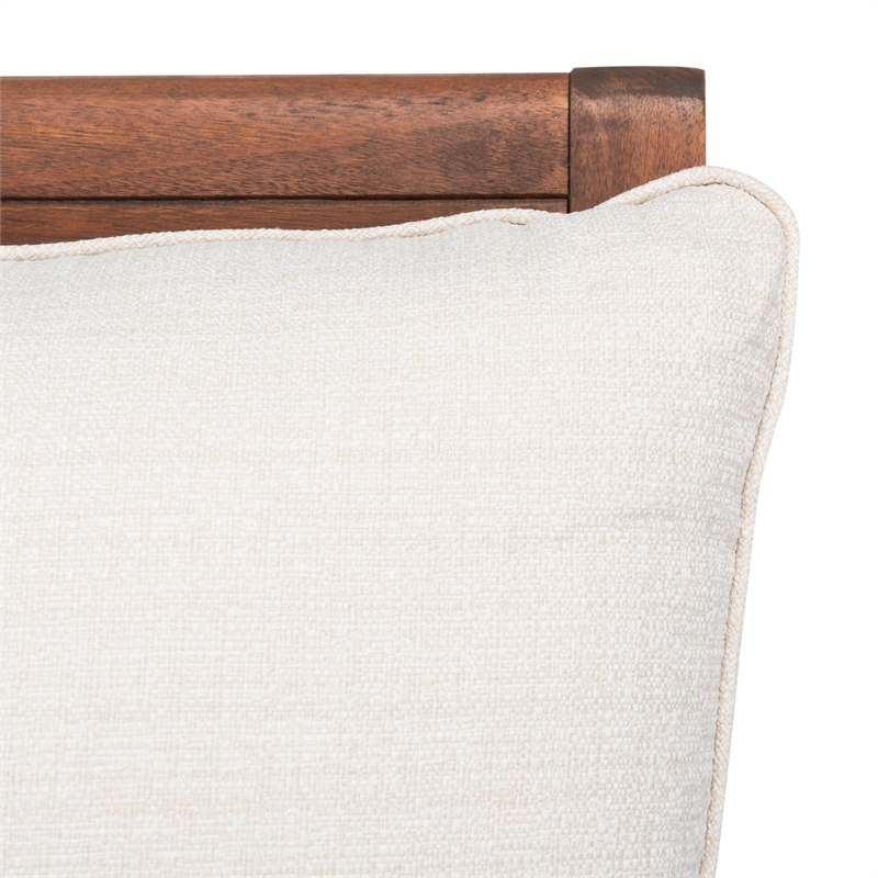 Safavieh Payden Wood Outdoor Accent Chair  in Natural / White