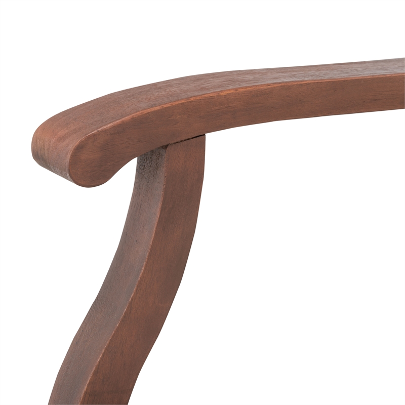 Safavieh Payden Wood Outdoor Accent Chair  in Natural / White