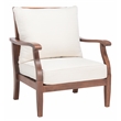 Safavieh Payden Wood Outdoor Accent Chair  in Natural / White