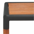Safavieh Tommy Metal and Wood Patio Coffee Table in Black / Natural