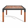 Safavieh Tommy Metal and Wood Patio Coffee Table in Black / Natural