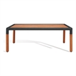 Safavieh Tommy Metal and Wood Patio Coffee Table in Black / Natural