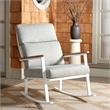 Safavieh Brutus Wood and Iron Rocking Chair in White / Light Gray