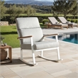 Safavieh Brutus Wood and Iron Rocking Chair in White / Light Gray