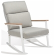 Safavieh Brutus Wood and Iron Rocking Chair in White / Light Gray