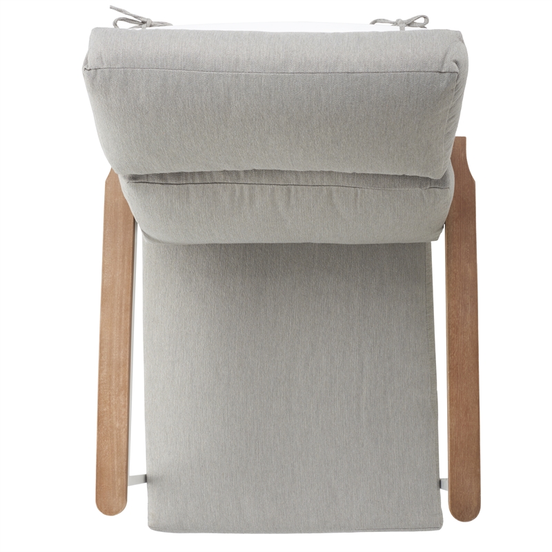 Safavieh Brutus Wood and Iron Rocking Chair in White / Light Gray