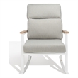 Safavieh Brutus Wood and Iron Rocking Chair in White / Light Gray