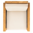Safavieh Andros Teak Wood Patio Chair in Natural / Beige