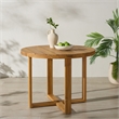 Safavieh Mayaguana Round Wood Dining Table in Natural