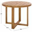 Safavieh Mayaguana Round Wood Dining Table in Natural