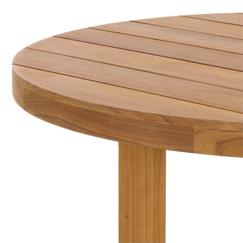 Safavieh Mayaguana Round Wood Dining Table in Natural