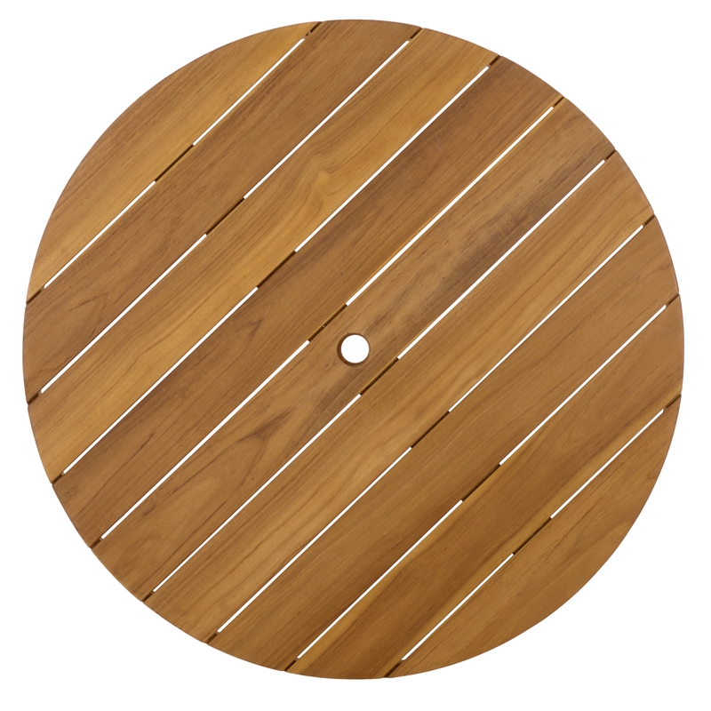 Safavieh Mayaguana Round Wood Dining Table in Natural