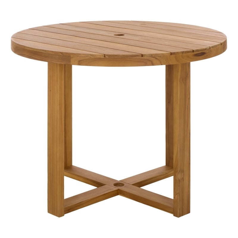 Safavieh Mayaguana Round Wood Dining Table in Natural