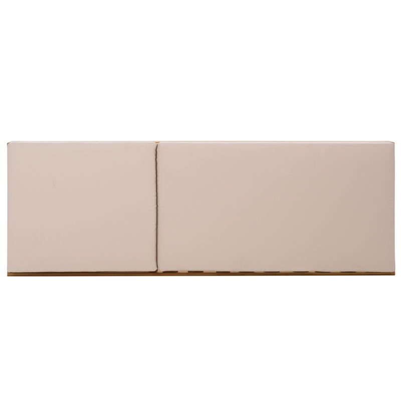 Safavieh Montford Brazilian Teak Wood Chaise Lounge in Natural  / Beige
