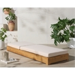 Safavieh Montford Brazilian Teak Wood Chaise Lounge in Natural  / Beige