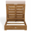 Safavieh Montford Brazilian Teak Wood Chaise Lounge in Natural  / Beige
