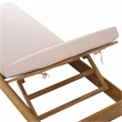 Safavieh Montford Brazilian Teak Wood Chaise Lounge in Natural  / Beige