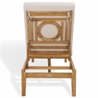 Safavieh Montclair Teak Wood Chaise Lounge in White / Natural