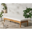 Safavieh Montclair Teak Wood Chaise Lounge in White / Natural