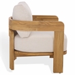 Safavieh Achilles Teak Wood Patio Chair  in White / Natural